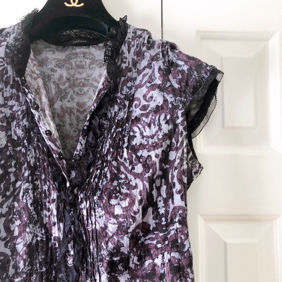 Elie Tahari Silk + Lace Blouse - Picture 2 of 4